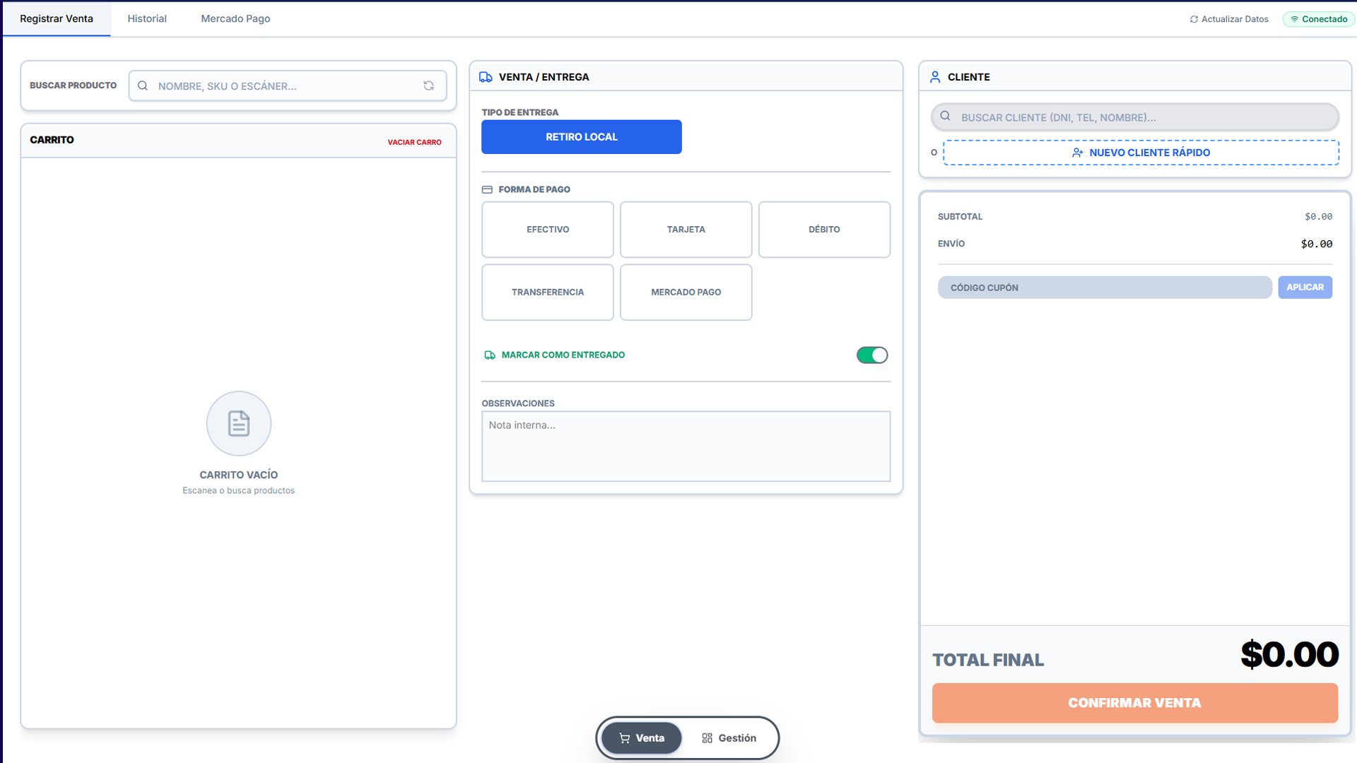 Dashboard Índigo Moon Store